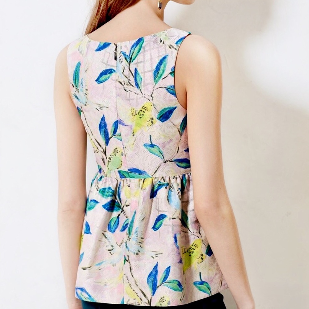 ANTHRO Leifsdottir metallic print top $45🏷 - Picture 2 of 8